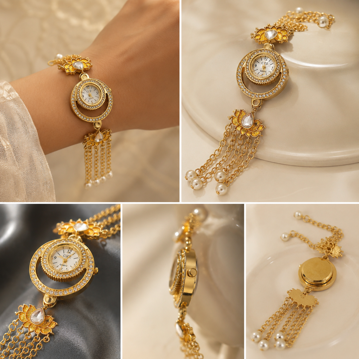 Vilante Floral Pearl Watch