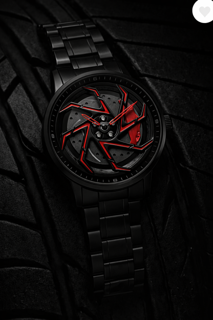 VILANTE Cavrel Edition Red Blade Spin Watch - worn on wrist