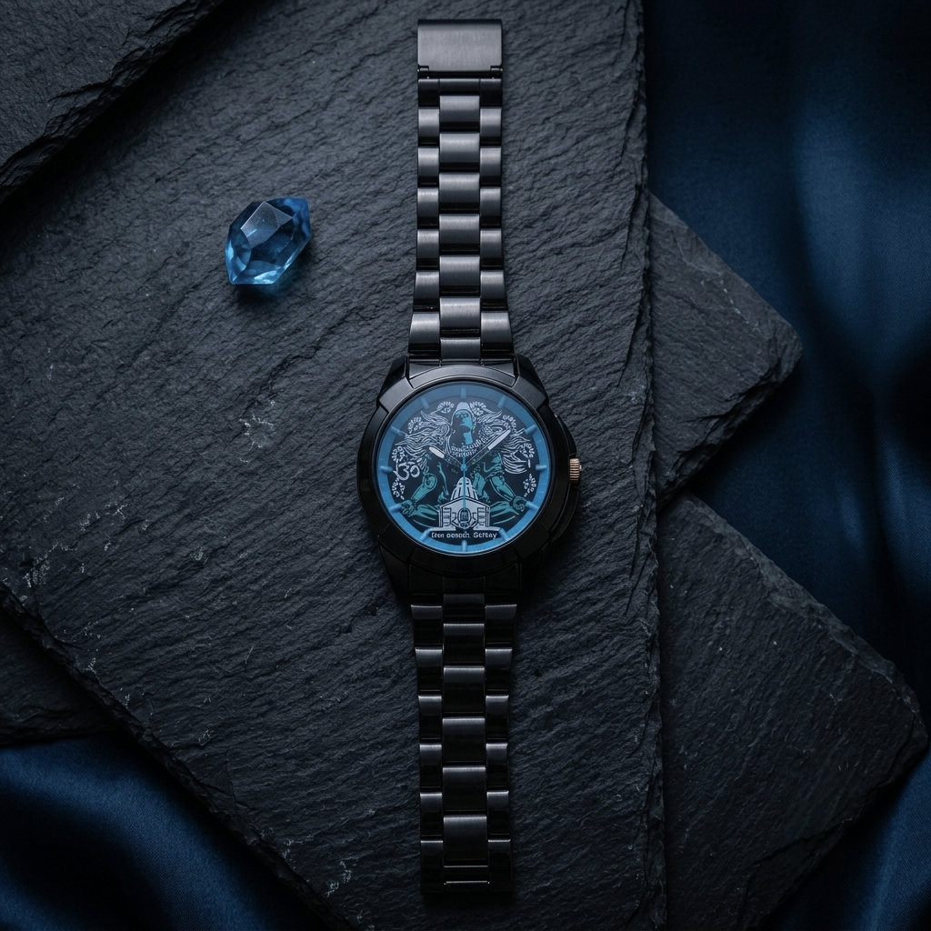 Vilante Mahadev Rudra Edition Watch | Premium Black Stainless Steel | Lord Shiva Designer Analog Watch