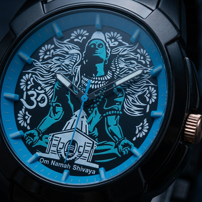 Vilante Mahadev Rudra Edition Watch | Premium Black Stainless Steel | Lord Shiva Designer Analog Watch