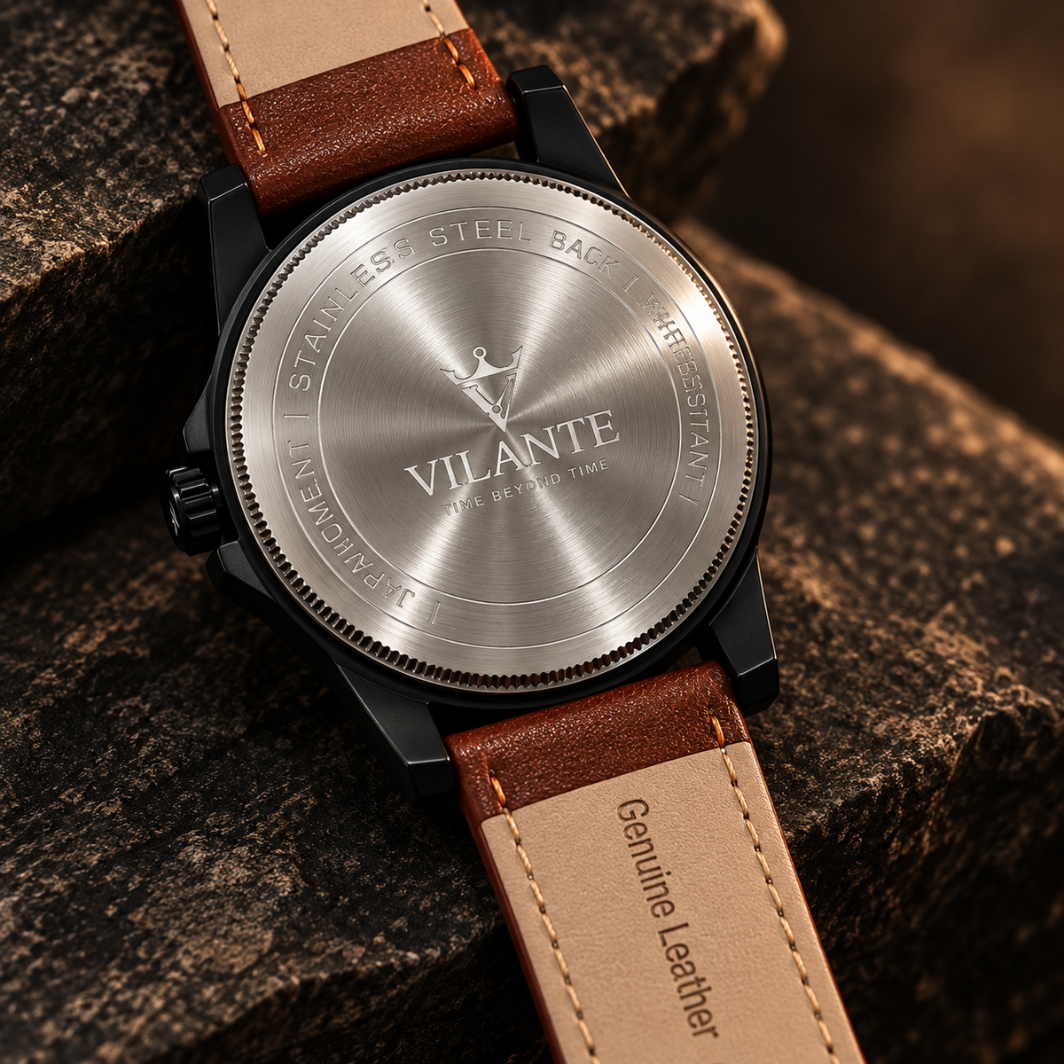 VILANTE Orbis Collection – Magnetic Ball Edition (Roman Dial) – Brown Leather
