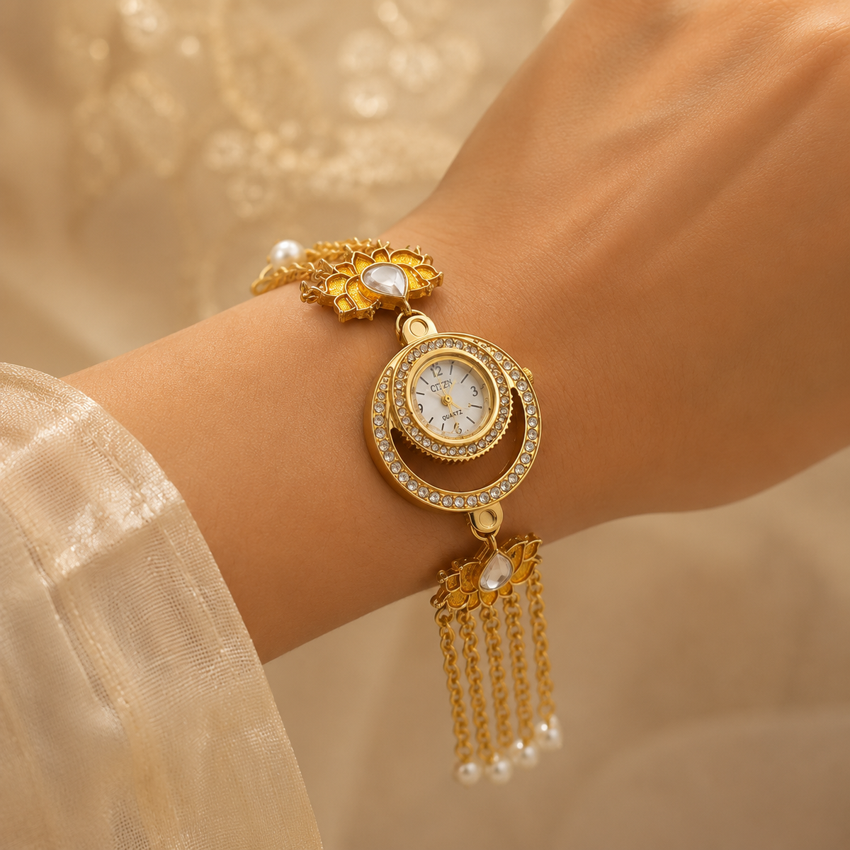 Vilante Floral Pearl Watch