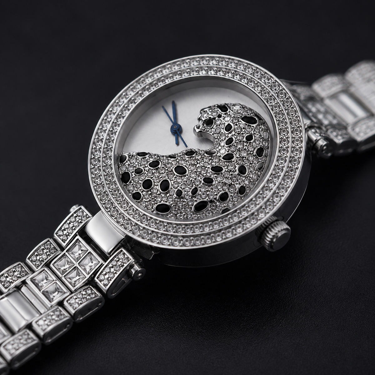 Vilante-Luxury Panther Crystal Watch