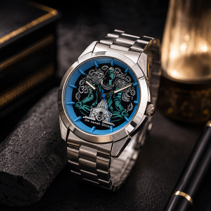 Vilante Mahadev Rudra Edition Watch | Premium Silver Stainless Steel | Lord Shiva Designer Analog Watch