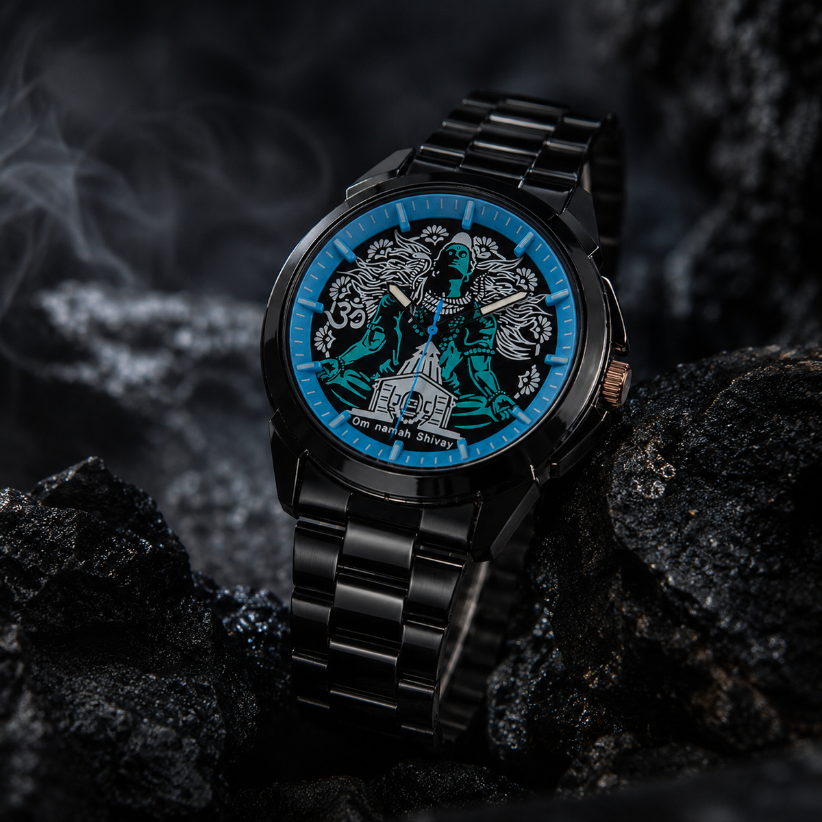 Vilante Mahadev Rudra Edition Watch | Premium Black Stainless Steel | Lord Shiva Designer Analog Watch