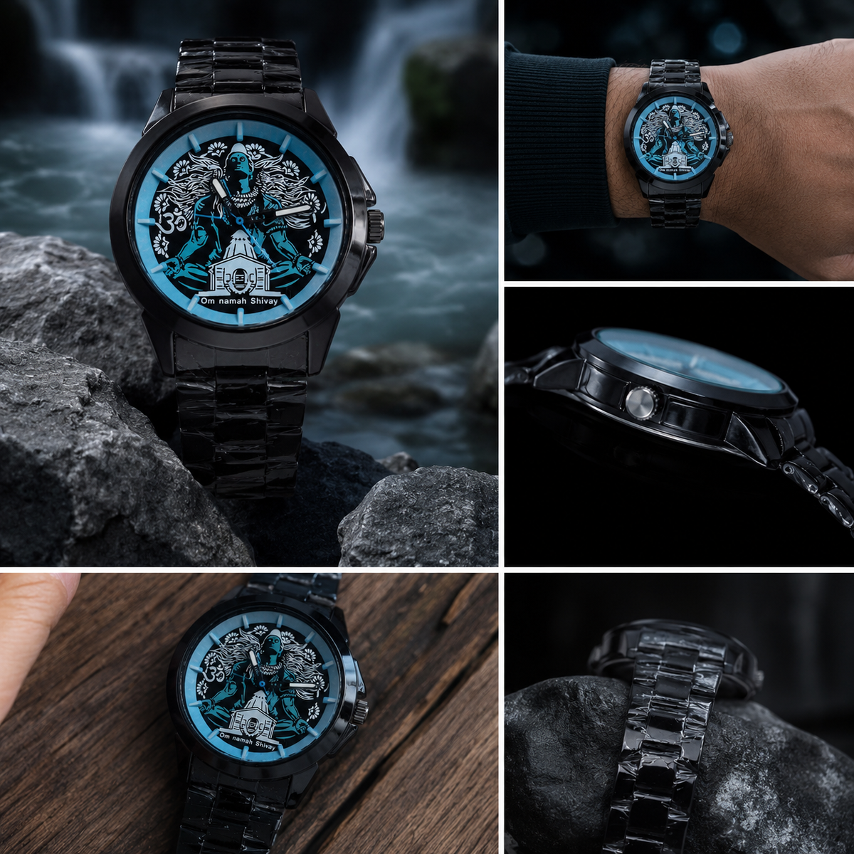 Vilante Mahadev Rudra Edition Watch | Premium Black Stainless Steel | Lord Shiva Designer Analog Watch