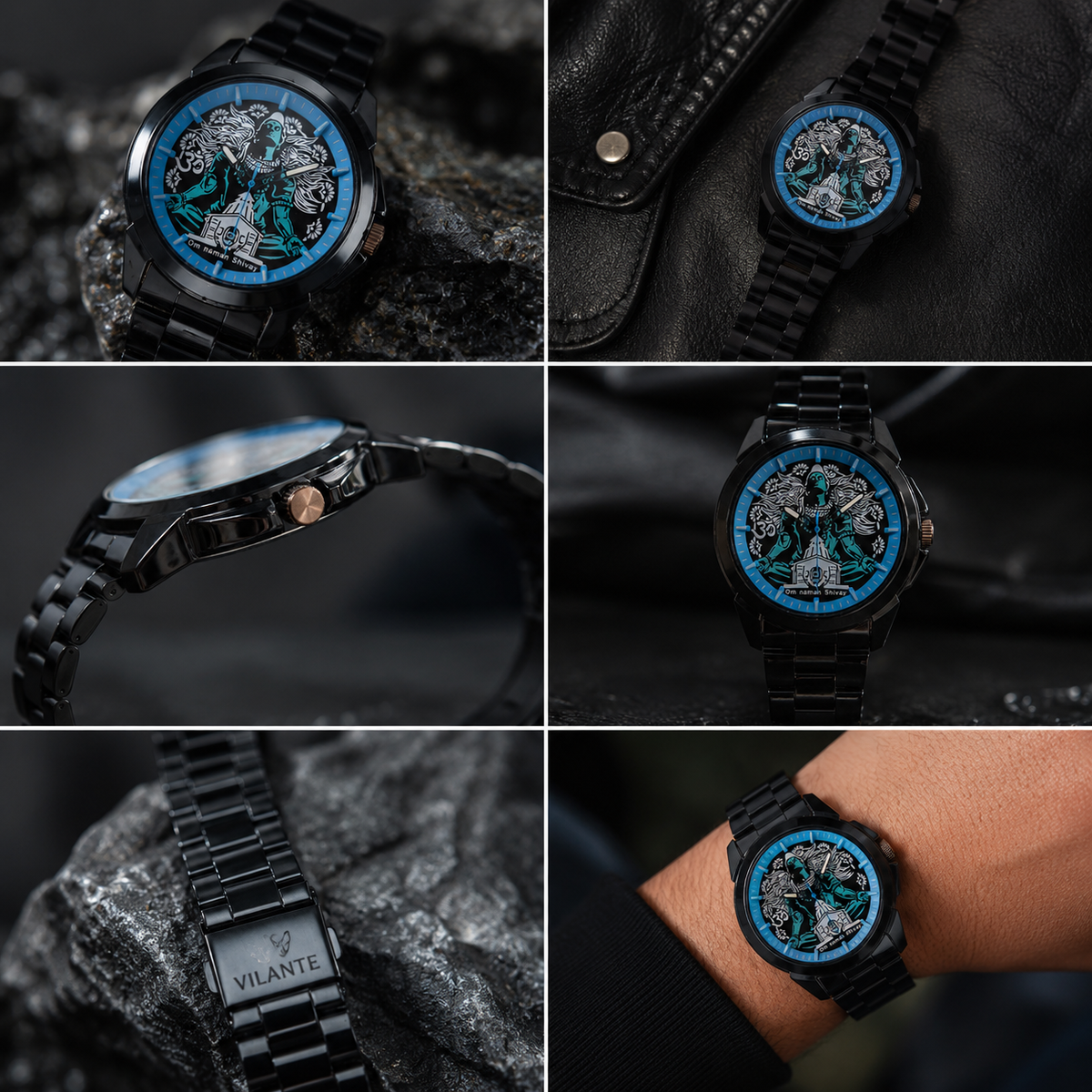 Vilante Mahadev Rudra Edition Watch | Premium Black Stainless Steel | Lord Shiva Designer Analog Watch