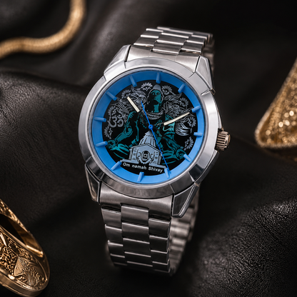 Vilante Mahadev Rudra Edition Watch | Premium Silver Stainless Steel | Lord Shiva Designer Analog Watch